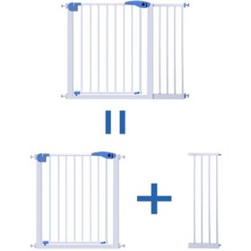 Resim Bebek Çocuk Güvenlik Kapısı 75 - 106 Cm Genişllik Bariyer Kilitli Merdiven Korumalığı Emniyetli 