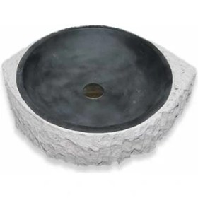 Resim Mym Bazalt Dışı Patlatma Üçgen Kenar Lavabo 