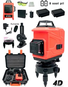 Resim MOONSHOP Pro 360° 16 Köşe Otomatik Hizalamalı Lazer Metre Hizalama Yeşil Çizgili Lazer Hizalama Su Terazisi. 