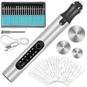 Resim Pazly Tcherchı Seti Kalem Gravür Elektrikli Da, Usb Şarjlı, 3 Hızlı, Çok Fonksiyonlu Taşlama Makinesi 