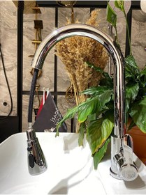 Resim İsaoğlu Yapı Silver Gümüş Ginza Spiralli Mutfak Bataryası Oynar Başlıklı Evye Musluğu Uzayan Mutfak Bataryası Gümüş 