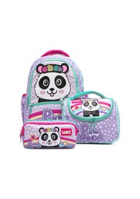 Resim Crowned Panda Kız Çocuk Okul Seti Mor-su Yeşili 