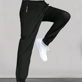 Resim 1 adet Çocuk Genç Rahat Joggers - Rahat, Nefes Alabilen Polyester, Esnek Bel Bantı ile Bağcıklı, Fermuar Cebi, Normal Beden, Tüm Mevsim Açık Hava ve Spor Salonu Giyim, Siyah, Jogging Pantolon, Açık Hava için 