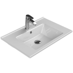 Resim Cerastyle Turkuaz Arte Etajerli Lavabo 65 x 45 cm 