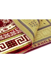 Resim Lüks Kadife Şipinger Seccade Tesbih Hediyeli Kırmızı 