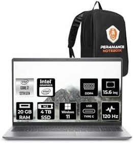 Resim Dell Vostro 3530 i7 1355U 20GB 4TB SSD 15.6" FHD 120 Hz W11P Taşınabilir Bilgisayar & PER4 Çanta 