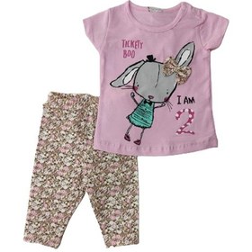 Resim Cebeciticaret Kız Bebek Ikili Takım Taytlı Pembe 