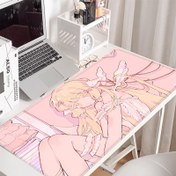 Resim Sevimli Melek Kız Fare Pedi - Ekstra Büyük 89.92x39.88 cm Kaymaz Kauçuk Oyun Matı - Arkadaşlar İçin Mükemmel Hediye - Ofis Masası Aksesuarları 