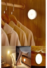 Resim 1 Adet Hareket Sensörlü Şarjlı Spot Lamba Mıknatıslı Led 8,5 Cm Sensörlü Lamba Sensörlü Aydınlatma 