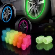 Resim 4 adet/8 adet/12 adet Luminous Vana Kapağı, Evrensel Araba Floresan Araba Lastik Vana Kapağı Luminous Bisiklet Lastik Vana Kapağı 