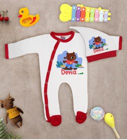 Resim Bitmeyen Kartuş Bk Kids Kişiye Özel Bebek Kıyafeti, Bebek Giyim Hediyesi, Tulum Zıbın Ve Kukuletalı Şapka Seti-9 