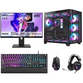 Resim Dragos DRX7882 R7-7800X3D 32 GB 2 TB NVMe 16 GB RTX5070Ti 24.5" Free Dos Masaüstü Oyuncu Bilgisayarı 