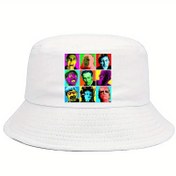 Resim Yazlık Hammer Warhol Baskılı Sepet Şapkası, Katlanabilir ve Güneş Kremi Balıkçılık Şapkası, Kadın ve Erkekler için Rahat Unisex Açık Hava Şapkası, Nefes Alabilir ve Hafif, Canlı Pop Art Tasarımı ile, Açık Hava Başlığı | Moda Başlığı | Güneş Kremi Koruma, Sevimli Şapka 