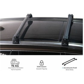 Resim Honda Cr-v Mk5 Amerıcas 2017 2022 Uyumlu Trs-2 Kilitli Sistem Ara Atkı Tavan Barı Siyah 2 Adet 