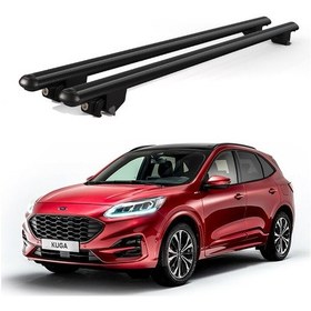 Resim Kanca Ford Kuga 2020 Ve Sonrası Uyumlu Siyah Kilitli Ara Atkı 130cm Port Bagaj Tavan Barı 