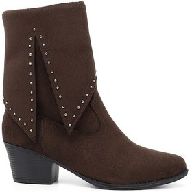 Resim Gönderi(R) Kadın Kahve Süet Sivri Burun Kalın Topuklu Kovboy Çizme Dkzc67638306 Kahverengi 