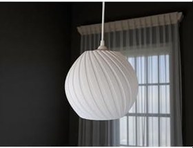 Resim Modern Spiral Beyaz Tekli Avize - Salon, Yatak Odası ve Mutfak İçin LED Uyumlu Sarkıt Lamba 