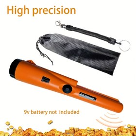 Resim Metal Dedektörü, Pinpointer 360 Derece Arama Altın ve Hazine Bulucu LED Göstergeli ve Titreşimli Zil Vibration 9V Pil DAHİL DEĞİLDİR 