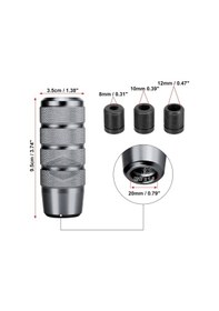 Resim Üniversal 9.5 Cm Jdm Metal Spor Görünümlü Vites Topuzu Aparatlı Alüminyum Alaşım Otomatik-manuel Yarış Vites Kolu Titanyum Gri 00 Şüscaroto Aksesuar Titanyum Gri 