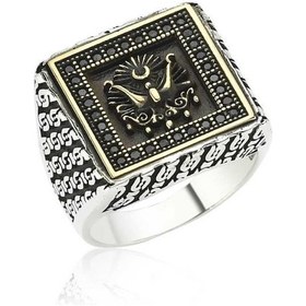 Resim Gümüş Osmanlı Devlet Armalı Erkek Yüzük (510777732) 