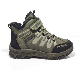 Resim Cem Pekşen Jagulep Haki-bej Kürklü Outdoor Çocuk Botu 