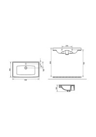 Resim Safir Etejerli Lavabo 80cm Turavit Diğer 