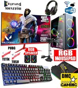 Resim DMC N129x (GTA5) I5-3470,16gb Ram,500gb Hdd 256gb Ssd,gt740 4gb 23.8"curved Oyuncu Masaüstü Bilgisayarı 
