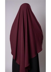 Resim Hürrem Bone Bordo Pratik Hazır Geçmeli Tesettür Eşarp Medine İpeği Bağcıklı Sufle Hijab 2301 16 