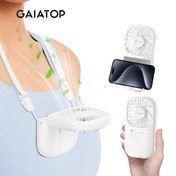 Resim GAIATOP Taşınabilir Mini El Fanı, Dahili Şarj Edilebilir Pil, 3 Hız Ayarlanabilir, USB-C Hızlı Şarj Arayüzü, Makyaj Aynası Tasarımı ile Seyahat, Ev, Ofis Kullanımı İçin Uygundur 