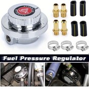 Resim Xuweiwei Slıver Pro-flow Ayarlanabilir 1.5-5 Psı Yakıt Basınç Regülatörü Kiti 8mm 10mm Hortum 