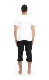 Resim Moda Erkek Pamuk Kapri Siyah Siyah 