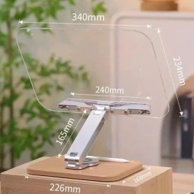 Resim Skygo Profesyonel Kitap Okuma Tutucu Şeffaf Ders Çalışma Sunum Standı iPad ile Uyumlu Çizim Kitap Okuma Katlanabilir Ahşap Tabanlı Ayarlanabilir Tutucu R26 