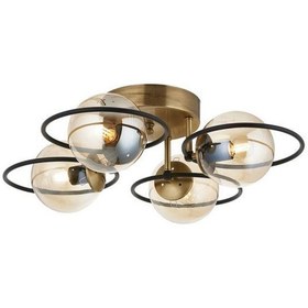 Resim Eray Aydınlatma 4 Lü Opal Camlı Eskitme Avize 