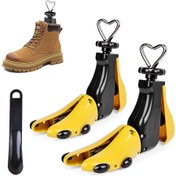 Resim 4 Yönlü Ayarlanabilir Ayakkabı Ağacı ile Ayakkabı Çantası - Dayanıklı Plastik ve Metal Bot Stretcher Erkekler ve Kadınlar için, Konforlu Uygunluk için Ergonomik Tasarım, Noel, Sevgililer Günü ve Anneler Günü Hediyeleri için İdeal, Ayakkabı Stretcher, Ayakkabı Bakım Aksesuarı, Şık Metalik Kaplama, Sağlam Yapı 