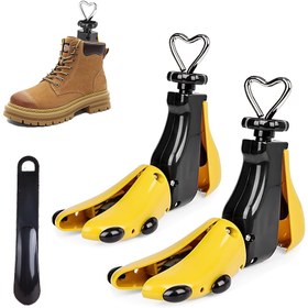 Resim 4 Yönlü Ayarlanabilir Ayakkabı Ağacı ile Ayakkabı Çantası - Dayanıklı Plastik ve Metal Bot Stretcher Erkekler ve Kadınlar için, Konforlu Uygunluk için Ergonomik Tasarım, Noel, Sevgililer Günü ve Anneler Günü Hediyeleri için İdeal, Ayakkabı Stretcher, Ayakkabı Bakım Aksesuarı, Şık Metalik Kaplama, Sağlam Yapı 