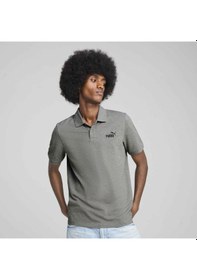 Resim Puma Essentials No 1 Logo Pique Erkek Gri Polo Yaka Tişört Gri 