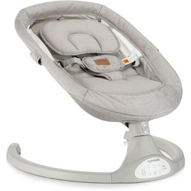 Resim Popypapa Mercury Elektrikli Otomatik Sallanan Kademeli Bebek Ana Kucağı,Oyuncaklı - Beyaz/Gri 