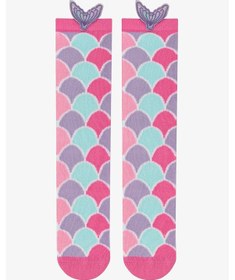 Resim Penti Renkli Kız Çocuk Colorful Mermaid Pantolon Çorabı 