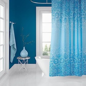 Resim Banyo Duş Perdesi 6303 180x200 Perde Borusu Askı Aparatı 120x200 Hediyeli 
