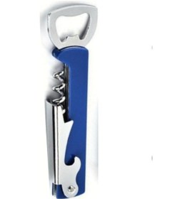 Resim Mavi Çakılı Şarap Mantarı Açacak Tirbuşon Şişe Kapak Konserve Açacağı Tirbüşon Türbişon Tirbişon Mavi 