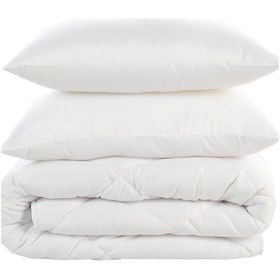 Resim Yorgan Outlet Çift Kişilik Tela Kaplamalı Silikon Yorgan +2 Yastık Hediyeli 