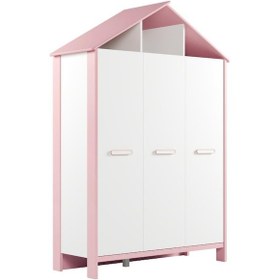 Resim Meltem Kids Cozy Pembe Çocuk Odası Üç Kapılı Dolap 