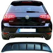 Resim Drs Tuning Volkswagen Golf Uyumlu 7 (2012-2016) Arka Tampon Eki - Difüzör (PLASTİK) 