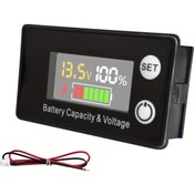 Resim Digital Pil Kapasite Test Cihazı, Voltaj ve Şarj Seviye Göstergesi, LCD Ekran, 12V/24V/48V Uyumlu, Sabit Güç Modu ile, Karavan ve Tekne Akü İzleme Panosu için 