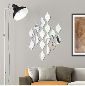 Resim Su Damlası Pleksi Ayna 14x7cm 5 Adet - Silver Gümüş 