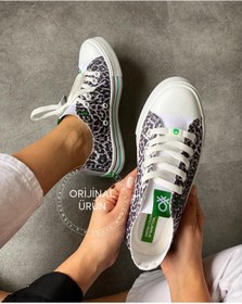 Resim United Colors of Benetton BNT-30179 Benetton Keten Kadın&Çocuk Spor Ayakkabı - Beyaz S.& Leo 