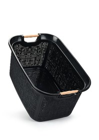 Resim Practical Kulplu Temiz Çamaşır Sepeti & Sele-siyah Siyah 