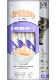Resim M-pets 6+ Fonksiyonel Creamy Kedi Ödülü 4 x 15 G 