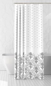 Resim Banyo Perdesi 2x110x200 Çift Kanat Duş Perdesi Halka Hediyeli 1228 