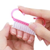 Resim 2 Adet/Paket Akrilik Tırnak Fırçası Pembe Manikür Pedikür Yumuşak Toz Alma Plastik Temizleme Tırnak Fırçaları Seti 